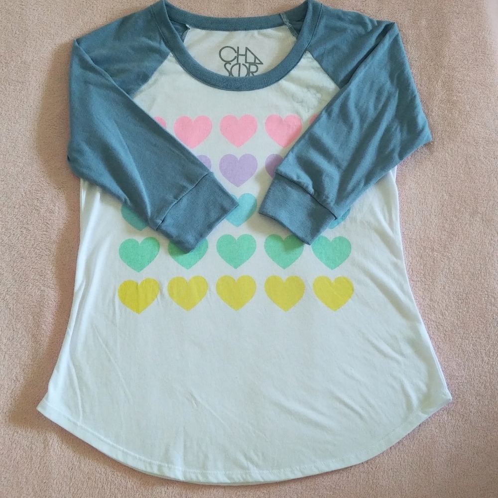 Chaser Pastel Hearts💕 Raglan (Baseball⚾) Tee - Picture 11 of 12